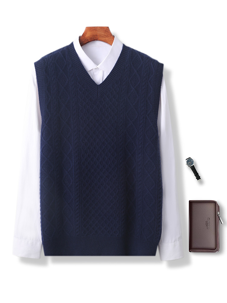 100% lã merino masculino com d - Men'S Fashion V Neck Sweater avaliação e preço