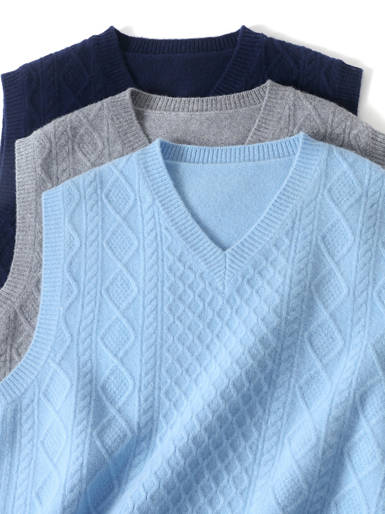 100% lã merino masculino com d - Men'S Fashion V Neck Sweater avaliação e preço