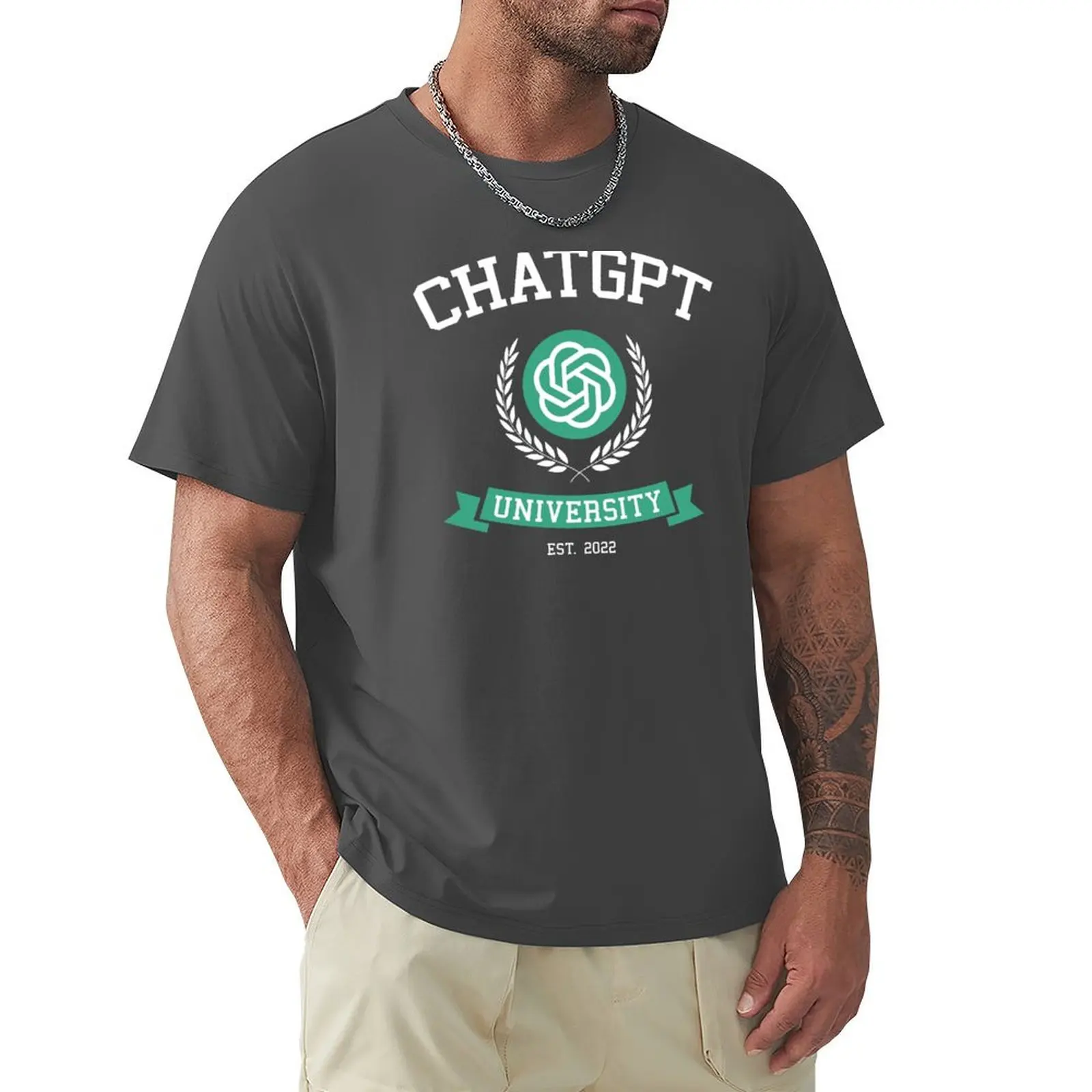 Universidade Chatgpt-T-shirt e - Men'S Fashion University avaliação e preço