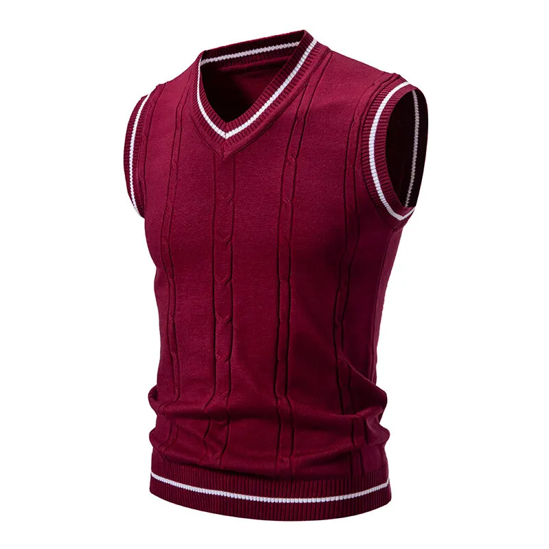 Outono masculino com decote em - Men'S Fashion V Neck Sweater avaliação e preço