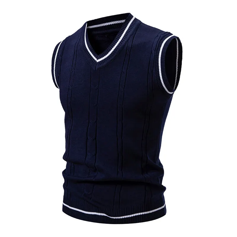 Outono masculino com decote em - Men'S Fashion V Neck Sweater avaliação e preço