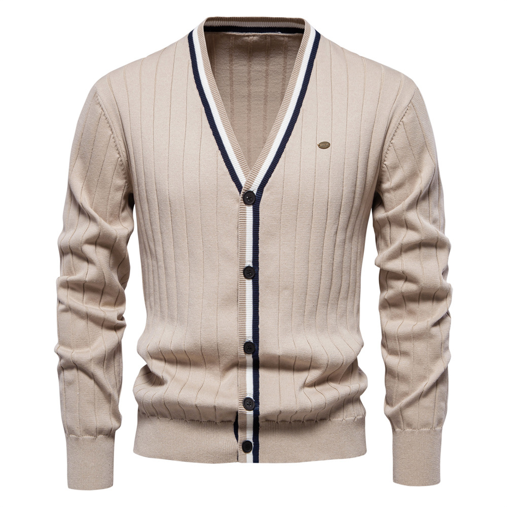Nova Moda 2026 Outono Inverno  - Men'S Fashion V Neck Sweater avaliação e preço