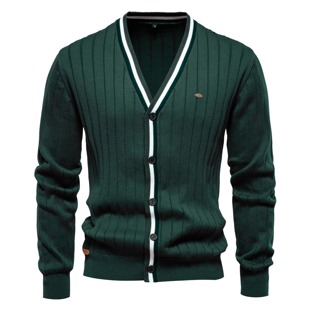 Nova Moda 2026 Outono Inverno  - Men'S Fashion V Neck Sweater avaliação e preço