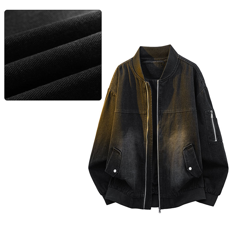 Primavera outono jaqueta espor - Mens Fashion Denim Jacket avaliação e preço