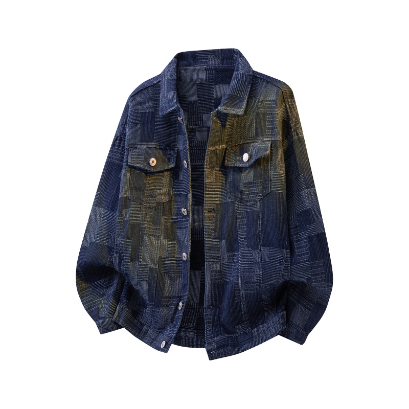 2026 primavera homens lavado d - Mens Fashion Denim Jacket avaliação e preço