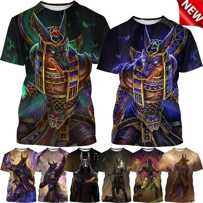 Camiseta impressa em 3D Anubis - Men Fashion Egypt avaliação e preço