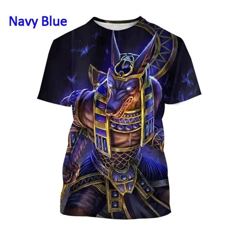 Camiseta impressa em 3D Anubis - Men Fashion Egypt avaliação e preço