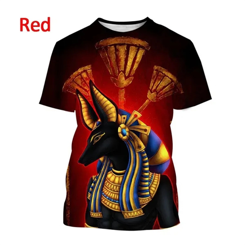 Camiseta impressa em 3D Anubis - Men Fashion Egypt avaliação e preço