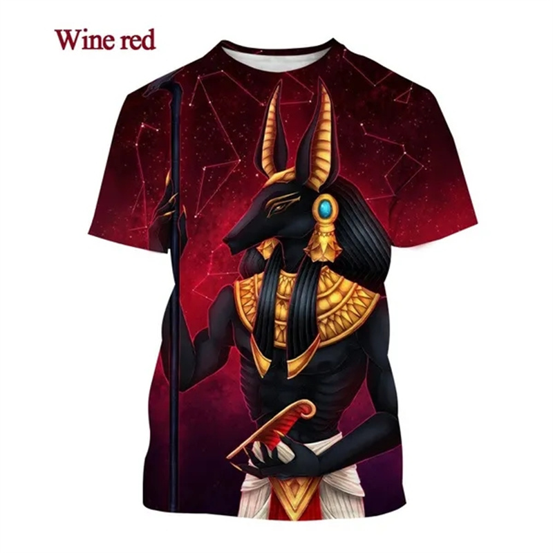 Camiseta impressa em 3D Anubis - Men Fashion Egypt avaliação e preço