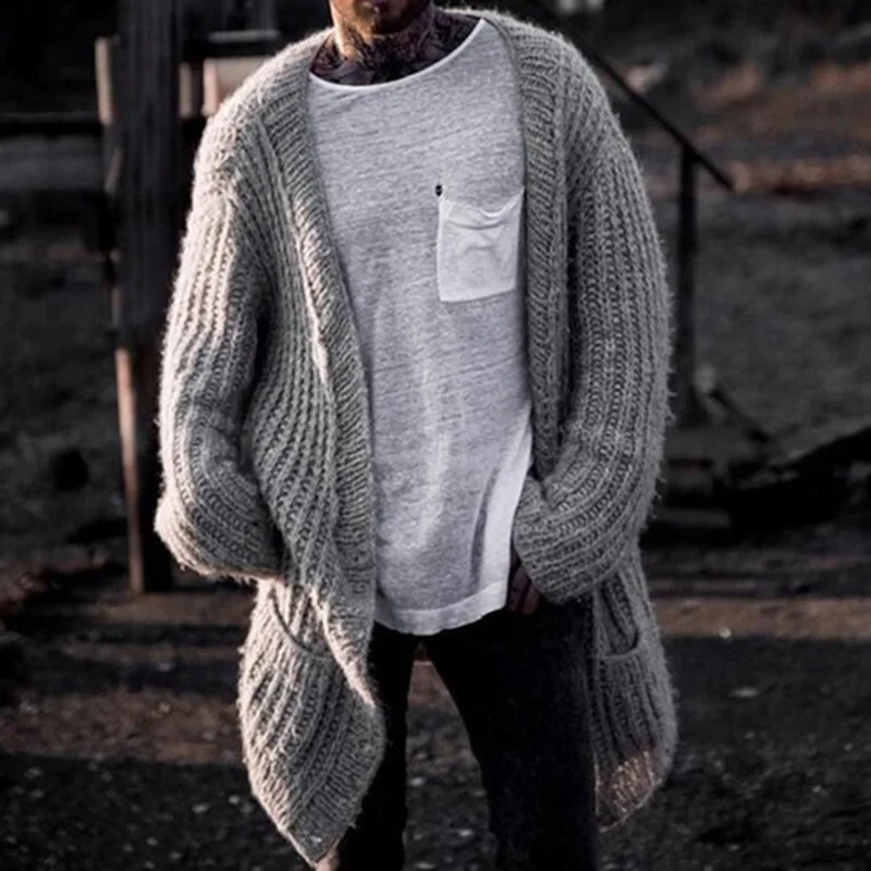 Suéter de cardigã grosso de ag - Men'S Fashion V Neck Sweater avaliação e preço