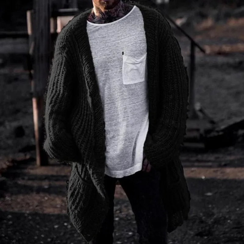 Suéter de cardigã grosso de ag - Men'S Fashion V Neck Sweater avaliação e preço