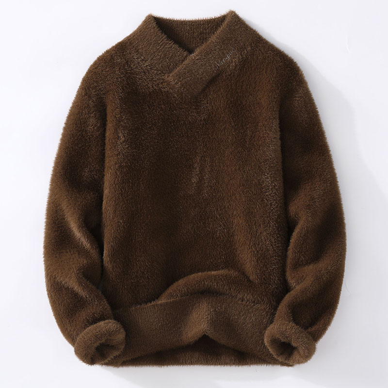 Suéteres masculinos de inverno - Men'S Fashion V Neck Sweater avaliação e preço