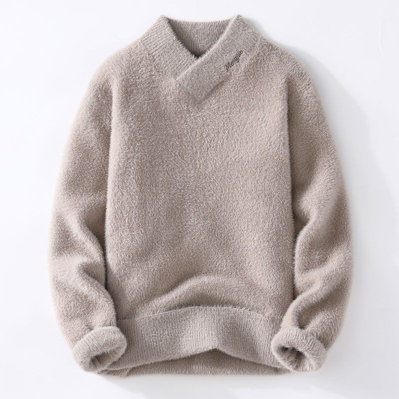 Suéteres masculinos de inverno - Men'S Fashion V Neck Sweater avaliação e preço