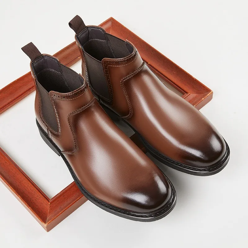 Botas oxford de couro masculin - Men Fashion Vintage avaliação e preço