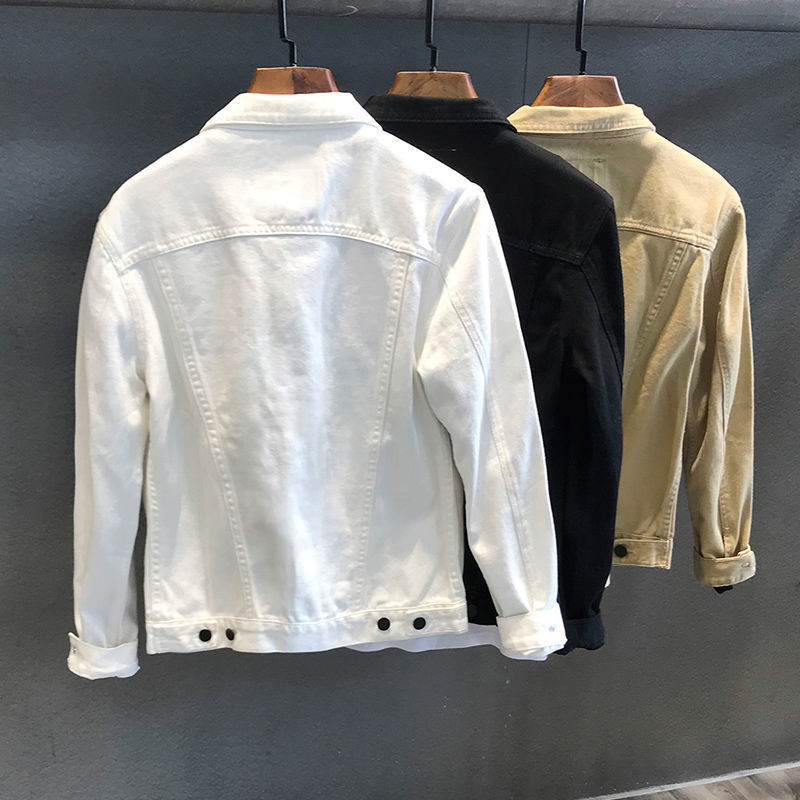 Primavera outono jaqueta jeans - Mens Fashion Denim Jacket avaliação e preço