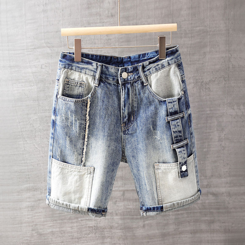 Calças de brim curtas masculin - Men'S Fashion Loose Pants avaliação e preço