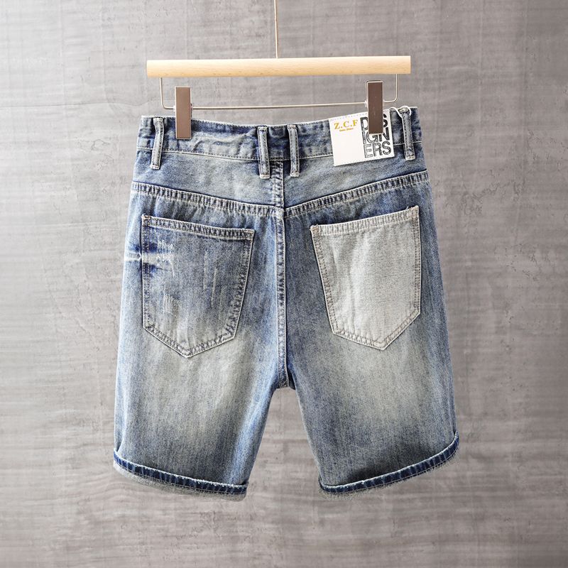 Calças de brim curtas masculin - Men'S Fashion Loose Pants avaliação e preço