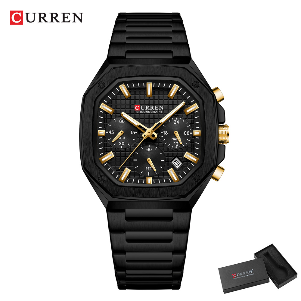 Curren relógio crono quadrado  - Mens Fashion Bracelet avaliação e preço