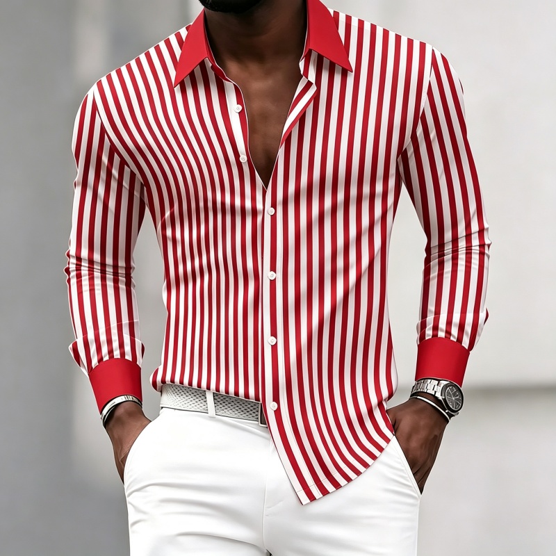 Camisa masculina de manga comp - Mens Fashion Summer avaliação e preço