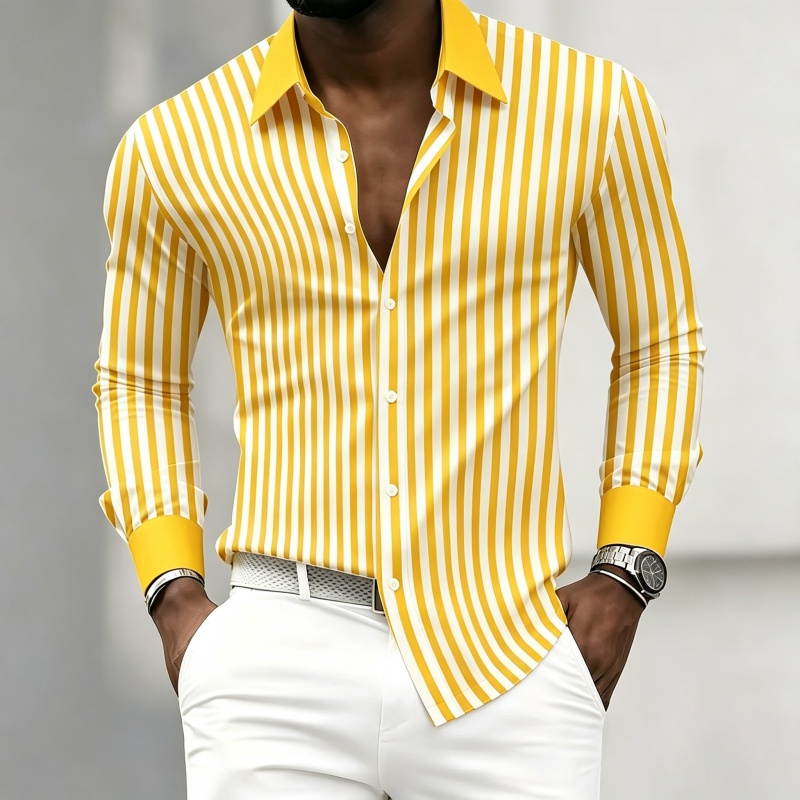 Camisa masculina de manga comp - Mens Fashion Summer avaliação e preço