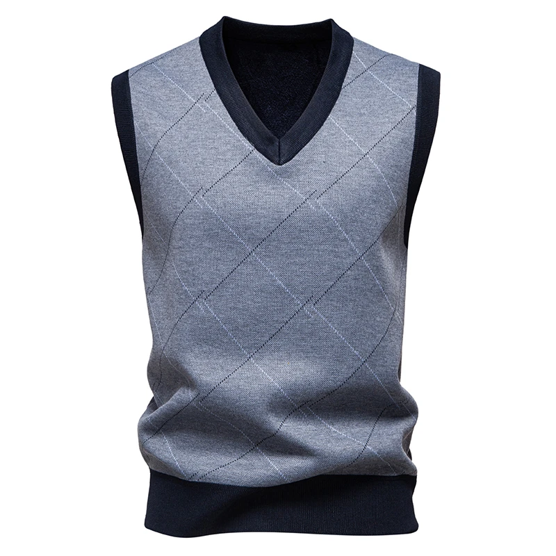 Camisola quente de malha mascu - Men'S Fashion V Neck Sweater avaliação e preço