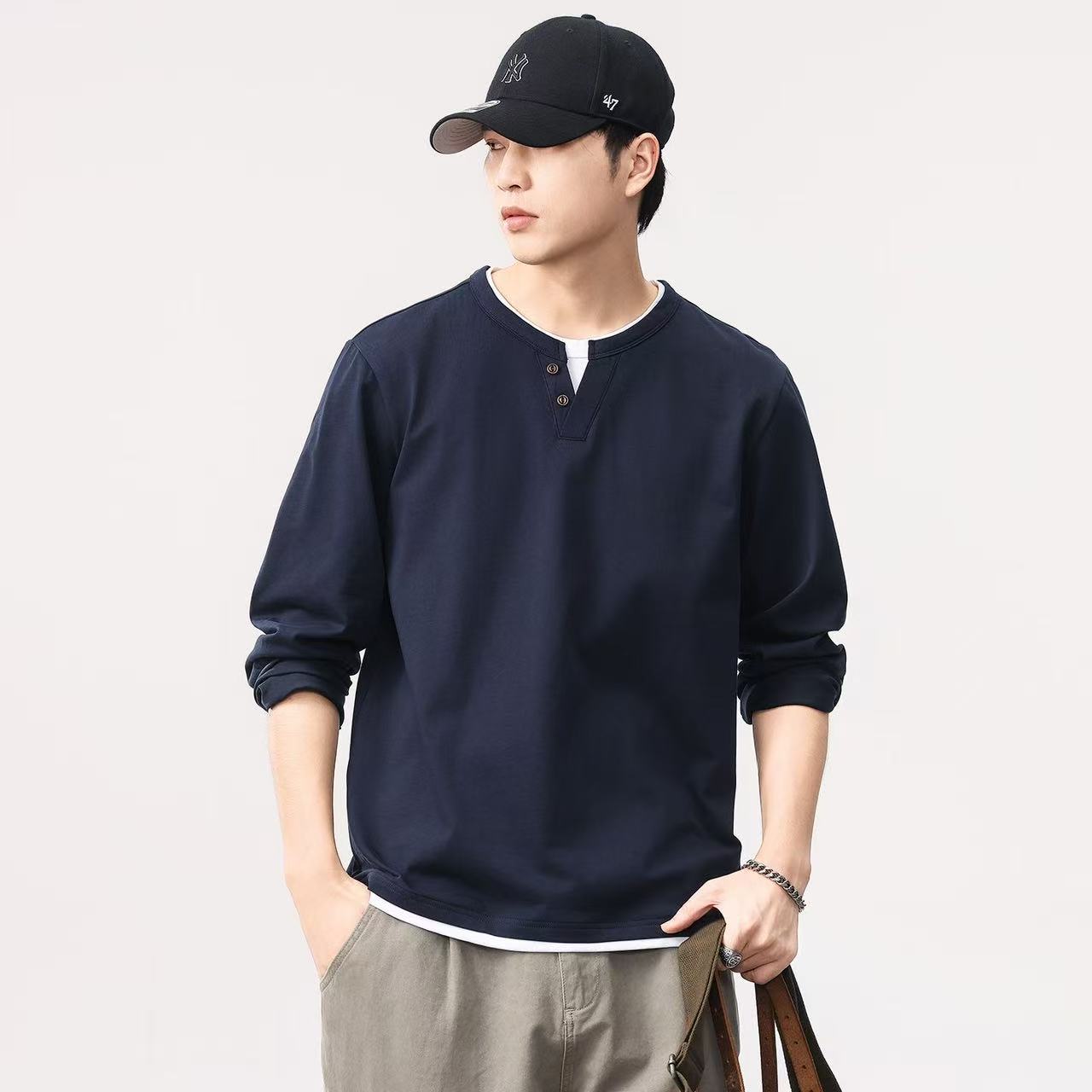 Nova camisa masculina de manga - Men'S Fashion Usa avaliação e preço